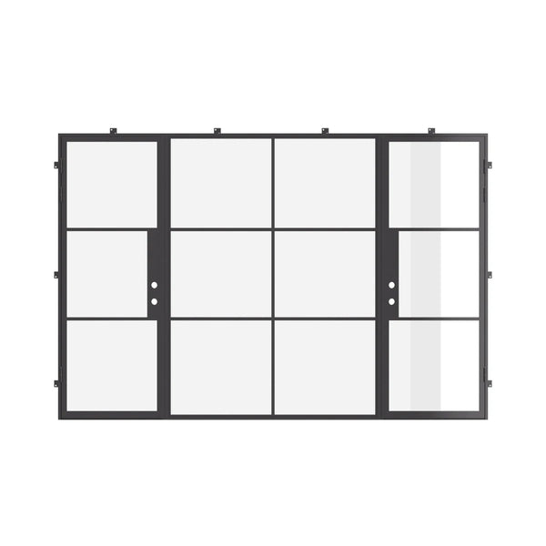 Dual Single with Middle Fixed Panel Flat