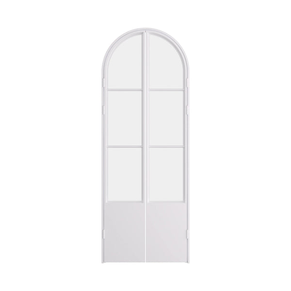 Air Pantry with Kickplate - Double Full Arch in White