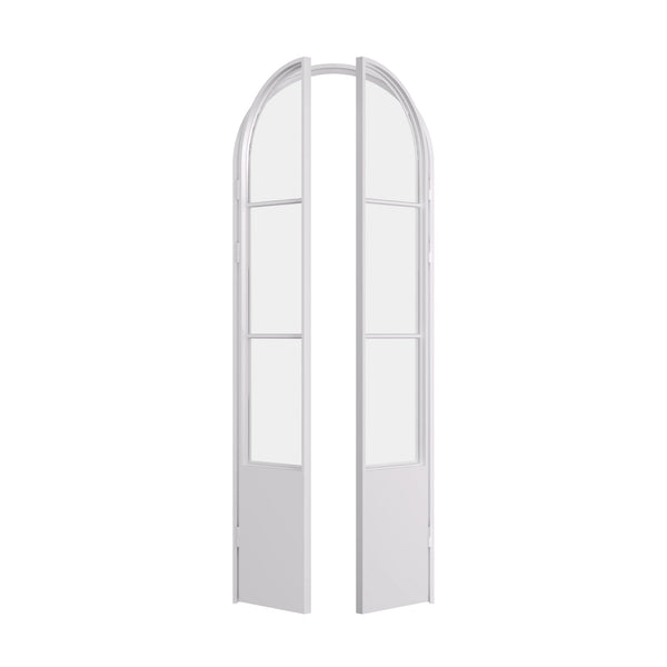 Air Pantry with Kickplate - Double Full Arch in White