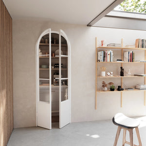 Air Pantry with Kickplate - Double Full Arch in White