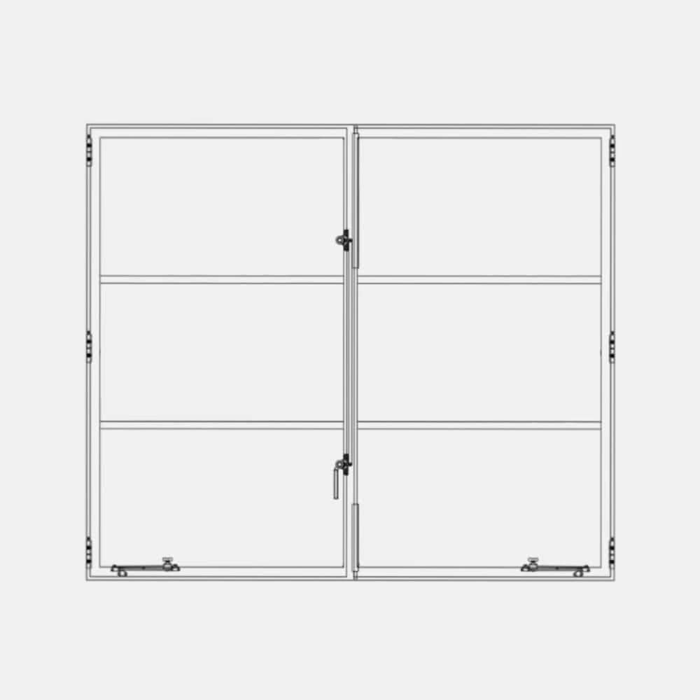 Air Window 0V 2H - Double Casement Square