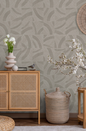 Luxury Blue Fabric Textured Wallpaper, Boho Non-Woven Wall Covering, 41.7"W x 614"H, Washable Removable for Living Room Bedro