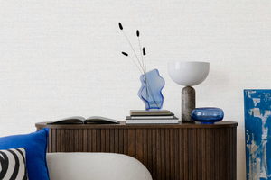 Luxury Blue Fabric Wallpaper, Boho Non-Woven Wall Covering, 41.7"W x 614"H, Washable Removable for Living Room Bedroom Accent