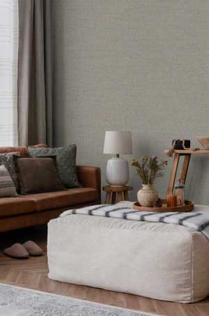 Luxury Blue Fabric Wallpaper, Boho Non-Woven Wall Covering, 41.7"W x 614"H, Washable Removable for Living Room Bedroom Accent