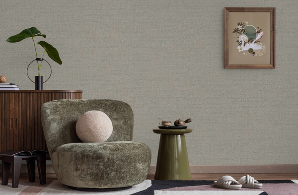 Luxury Blue Fabric Wallpaper, Boho Non-Woven Wall Covering, 41.7"W x 614"H, Washable Removable for Living Room Bedroom Accent