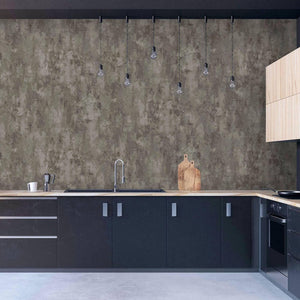 Luxury Green Distressed Abstract Textured Wallpaper, Rustic Non-Woven Wall Covering, 41.7"W x 398"H, Washable Removable for L