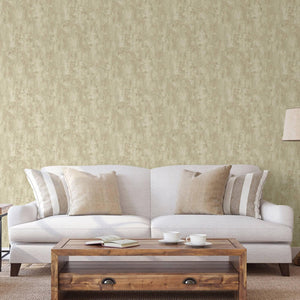 Luxury Yellow Distressed Abstract Textured Wallpaper, Boho Non-Woven Wall Covering, 41.7"W x 398"H, Washable Removable for Li