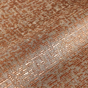 Luxury Copper Abstract Metallic 3D Embossed Wallpaper, Boho Non-Woven Wall Covering, 41.7"W x 398"H, Washable Removable for L