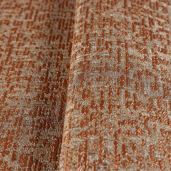 Luxury Copper Abstract Metallic 3D Embossed Wallpaper, Boho Non-Woven Wall Covering, 41.7"W x 398"H, Washable Removable for L