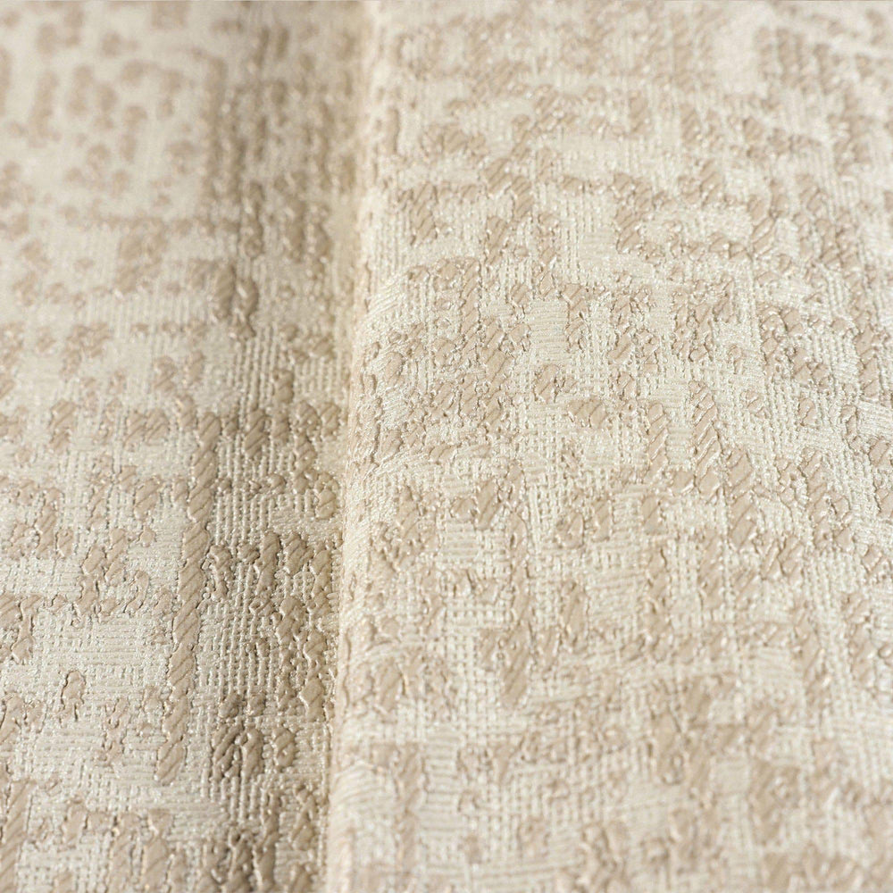 Luxury Cream Abstract Metallic 3D Embossed Wallpaper, Glam Non-Woven Wall Covering, 41.7"W x 398"H, Washable Removable for Li