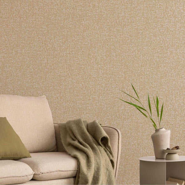 Luxury Beige Abstract Metallic 3D Embossed Wallpaper, Contemporary Non-Woven Wall Covering, 41.7"W x 398"H, Washable Removabl