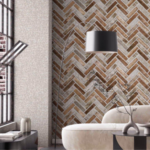 Luxury Ivory Abstract Metallic 3D Embossed Wallpaper, Glam Non-Woven Wall Covering, 41.7"W x 398"H, Washable Removable for Li