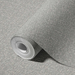 Luxury Gray Abstract Metallic 3D Embossed Wallpaper, Glam Non-Woven Wall Covering, 41.7"W x 398"H, Washable Removable for Liv