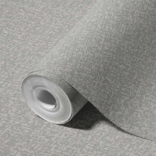 Luxury Gray Abstract Metallic 3D Embossed Wallpaper, Glam Non-Woven Wall Covering, 41.7"W x 398"H, Washable Removable for Liv