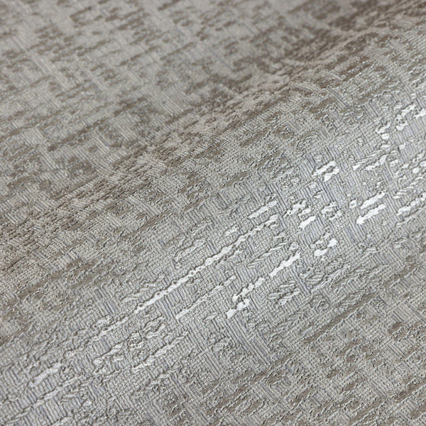 Luxury Gray Abstract Metallic 3D Embossed Wallpaper, Glam Non-Woven Wall Covering, 41.7"W x 398"H, Washable Removable for Liv