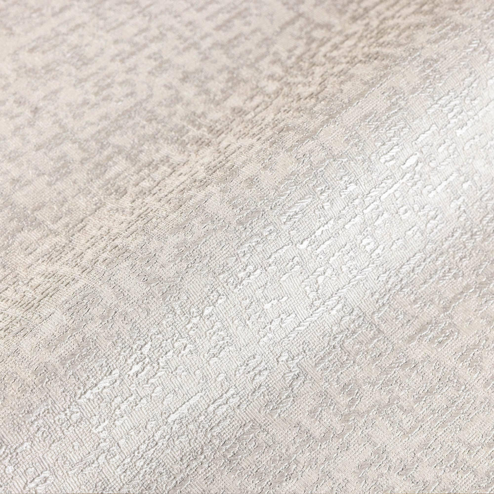 Luxury Gray Abstract Metallic 3D Embossed Wallpaper, Glam Non-Woven Wall Covering, 41.7"W x 398"H, Washable Removable for Liv