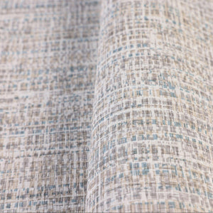 Luxury Beige Abstract Fabric 3D Embossed Wallpaper, Coastal Non-Woven Wall Covering, 41.7"W x 614"H, Washable Removable for L