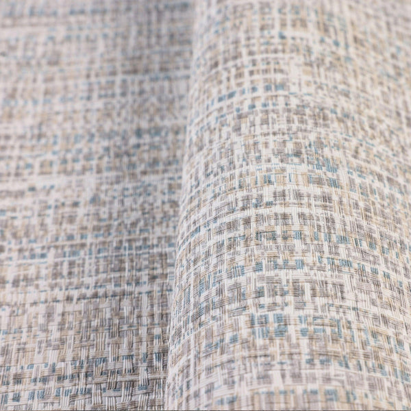Luxury Beige Abstract Fabric 3D Embossed Wallpaper, Coastal Non-Woven Wall Covering, 41.7"W x 614"H, Washable Removable for L