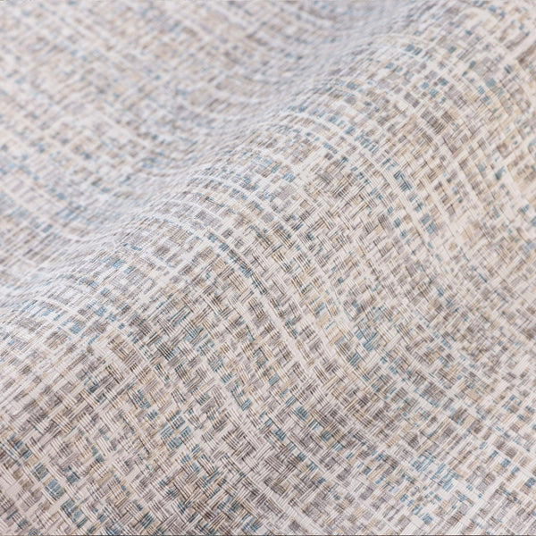 Luxury Beige Abstract Fabric 3D Embossed Wallpaper, Coastal Non-Woven Wall Covering, 41.7"W x 614"H, Washable Removable for L
