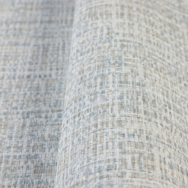 Luxury Blue Abstract Fabric 3D Embossed Wallpaper, Country Non-Woven Wall Covering, 41.7"W x 614"H, Washable Removable for Li