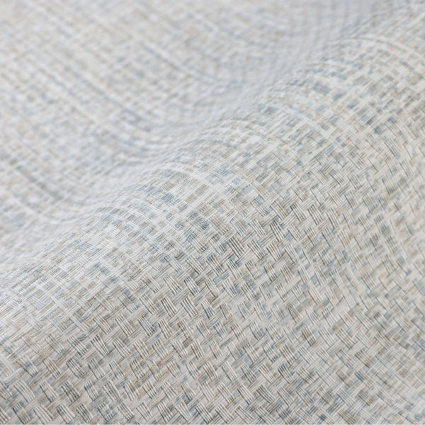 Luxury Blue Abstract Fabric 3D Embossed Wallpaper, Country Non-Woven Wall Covering, 41.7"W x 614"H, Washable Removable for Li