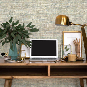 Luxury Blue Abstract Fabric 3D Embossed Wallpaper, Boho Non-Woven Wall Covering, 41.7"W x 614"H, Washable Removable for Livin