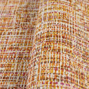 Luxury Orange Abstract Fabric 3D Embossed Wallpaper, Premium Non-Woven Wall Covering, 41.7"W x 614"H, Washable Removable for 