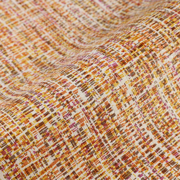 Luxury Orange Abstract Fabric 3D Embossed Wallpaper, Premium Non-Woven Wall Covering, 41.7"W x 614"H, Washable Removable for 