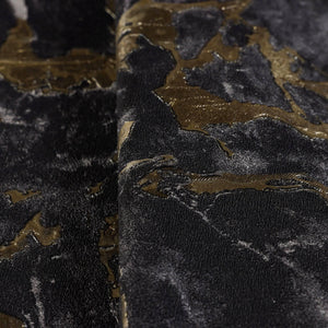Luxury Black Marble Textured Wallpaper, Glam Non-Woven Wall Covering, 41.7"W x 614"H, Washable Removable for Living Room Bedr