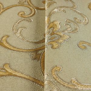 Luxury Gold Damask Textured 3D Embossed Wallpaper, Boho Non-Woven Wall Covering, 41.7"W x 398"H, Washable Removable for Livin