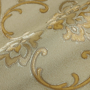 Luxury Gold Damask Textured 3D Embossed Wallpaper, Boho Non-Woven Wall Covering, 41.7"W x 398"H, Washable Removable for Livin