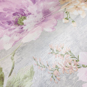 Luxury Purple Floral Textured Wallpaper, Traditional Non-Woven Wall Covering, 41.7"W x 398"H, Washable Removable for Living R