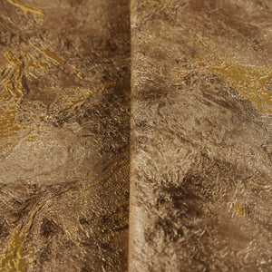 Luxury Brown Metallic Abstract Textured Wallpaper, Contemporary Non-Woven Wall Covering, 41.7"W x 398"H, Washable Removable f