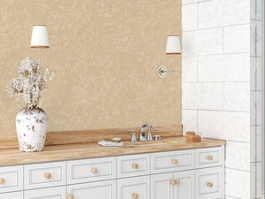 Luxury Beige Distressed Embossed 3D Embossed Wallpaper, Coastal Non-Woven Wall Covering, 41.7"W x 614"H, Washable Removable f