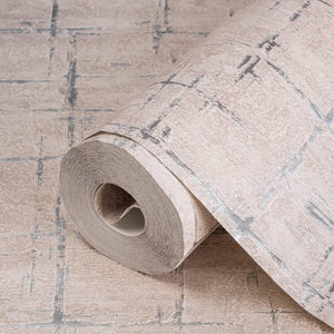 Luxury Beige Abstract Geometric 3D Embossed Wallpaper, Contemporary Non-Woven Wall Covering, 41.7"W x 398"H, Washable Removab