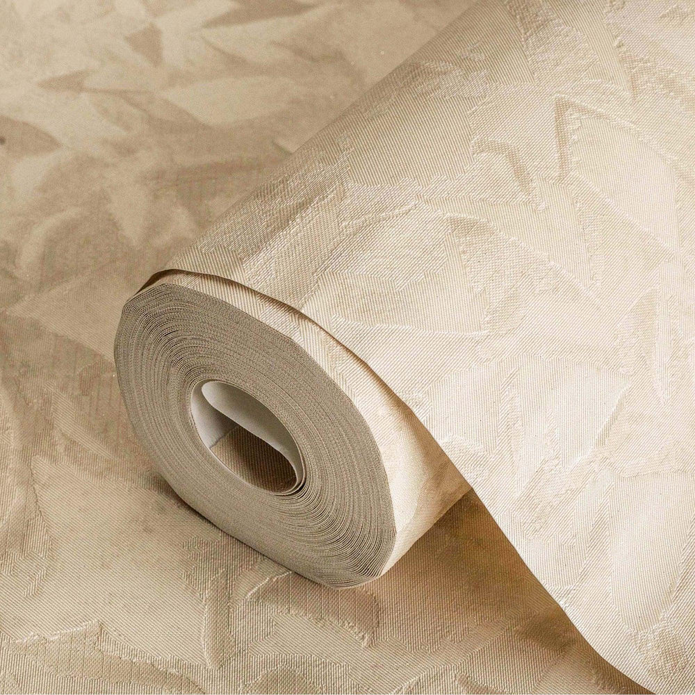 Luxury Beige Abstract Wallpaper, Premium Non-Woven Wall Covering, 41.7"W x 398"H, Washable Removable for Living Room Bedroom 