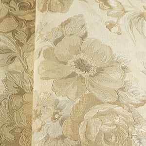 Luxury Beige Floral Embossed 3D Embossed Wallpaper, Premium Non-Woven Wall Covering, 41.7"W x 614"H, Washable Removable for L