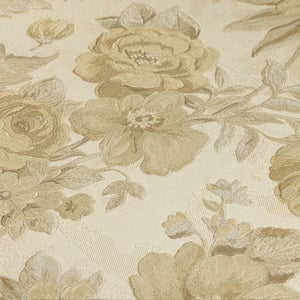 Luxury Beige Floral Embossed 3D Embossed Wallpaper, Premium Non-Woven Wall Covering, 41.7"W x 614"H, Washable Removable for L