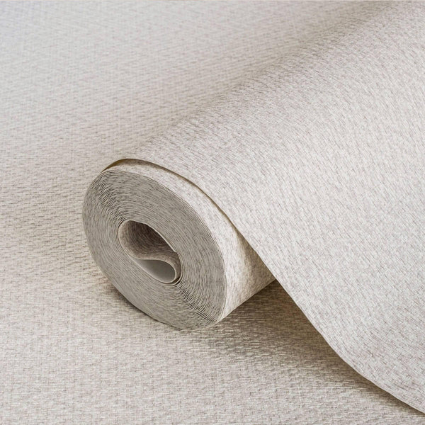 Luxury Beige Chevron Fabric Textured Wallpaper, Contemporary Non-Woven Wall Covering, 41.7"W x 398"H, Washable Removable for 