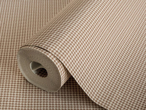 Luxury Beige Houndstooth Textured Wallpaper, Farmhouse Non-Woven Wall Covering, 41.7"W x 614"H, Washable Removable for Living