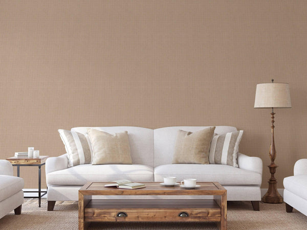 Luxury Beige Houndstooth Textured Wallpaper, Farmhouse Non-Woven Wall Covering, 41.7"W x 614"H, Washable Removable for Living