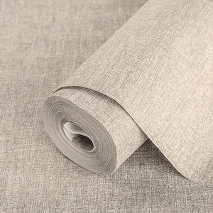 Luxury Beige Fabric Textured Wallpaper, Modern Non-Woven Wall Covering, 41.7"W x 614"H, Washable Removable for Living Room Be