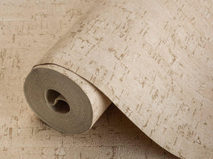 Luxury Beige Wood Textured Wallpaper, Lodge Non-Woven Wall Covering, 41.7"W x 614"H, Washable Removable for Living Room Bedro