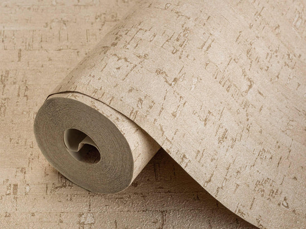 Luxury Beige Wood Textured Wallpaper, Lodge Non-Woven Wall Covering, 41.7"W x 614"H, Washable Removable for Living Room Bedro