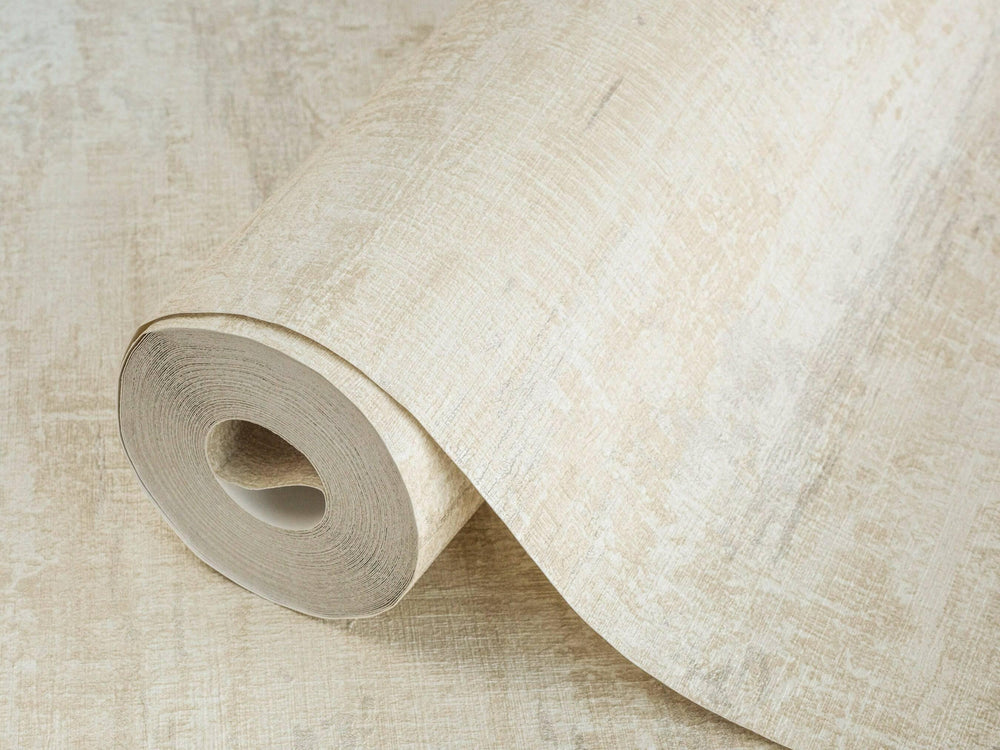 Luxury Beige Abstract Distressed 3D Embossed Wallpaper, Country Non-Woven Wall Covering, 41.7"W x 614"H, Washable Removable f
