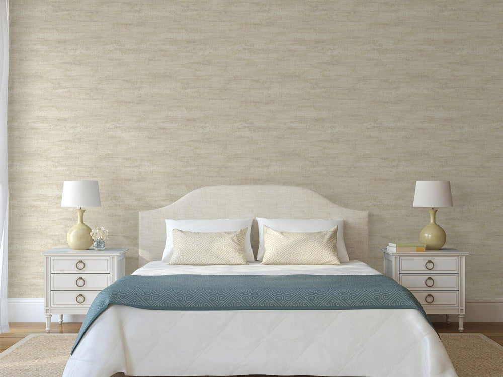 Luxury Beige Abstract Distressed 3D Embossed Wallpaper, Country Non-Woven Wall Covering, 41.7"W x 614"H, Washable Removable f