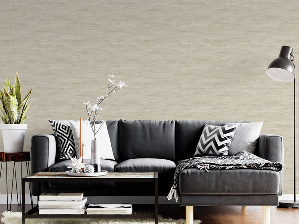 Luxury Beige Abstract Distressed 3D Embossed Wallpaper, Country Non-Woven Wall Covering, 41.7"W x 614"H, Washable Removable f
