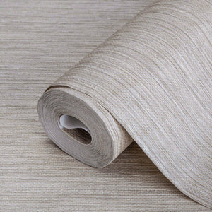 Luxury Beige Striped Stripe Textured Wallpaper, Elegant Non-Woven Wall Covering, 41.7"W x 614"H, Washable Removable for Livin
