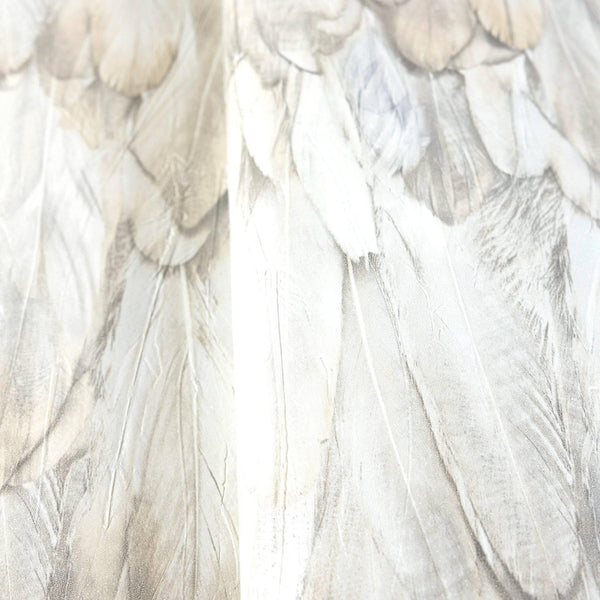 Luxury Beige Bird Birds 3D Embossed Wallpaper, Premium Non-Woven Wall Covering, 41.7"W x 614"H, Washable Removable for Living