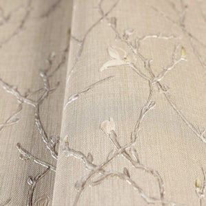 Luxury Beige Floral Chinoiserie Wallpaper, Premium Non-Woven Wall Covering, 41.7"W x 398"H, Washable Removable for Living Roo